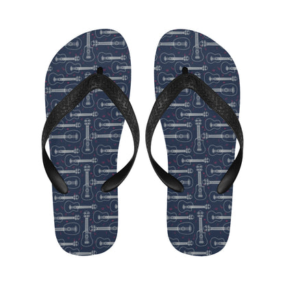 Ukulele Print Design LKS401 Flip Flops