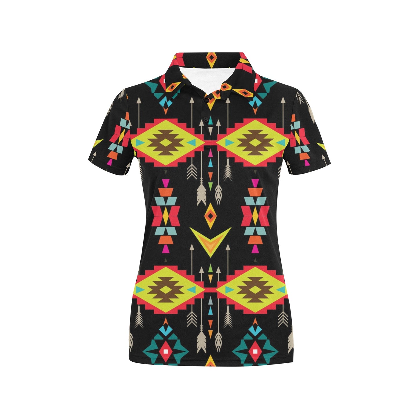 Native Pattern Print Design A05 Women's Polo Shirt