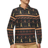 Ancient Greek Human Print Design LKS306 Long Sleeve Polo Shirt For Men's