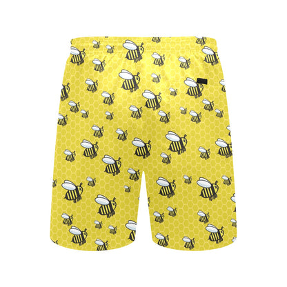 Bee Cute Print Design LKS308 Men's Swim Trunks Beach Shorts