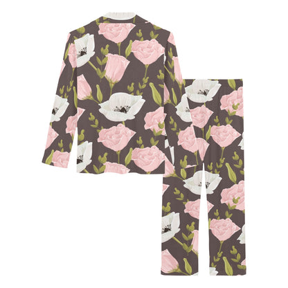 Anemone Pattern Print Design AM011 Women's Long Pajama Set