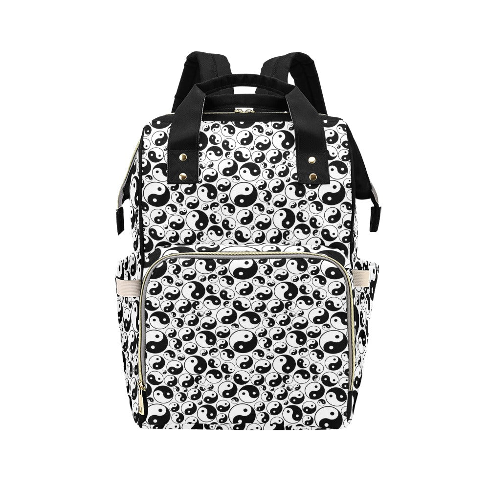 Yin Yang Print Design LKS302 Diaper Bag Backpack