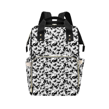 Yin Yang Print Design LKS302 Diaper Bag Backpack