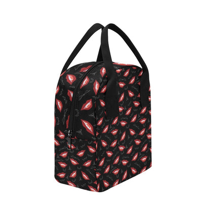 Vampire Lips Print Design LKS301 Insulated Lunch Bag