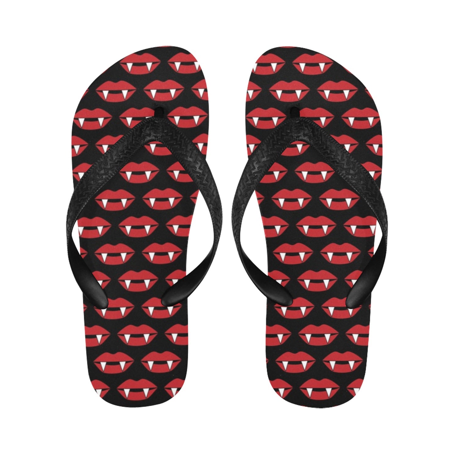 Vampire Lips Print Design LKS302 Flip Flops