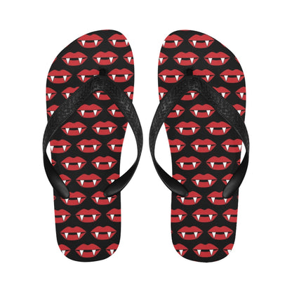 Vampire Lips Print Design LKS302 Flip Flops
