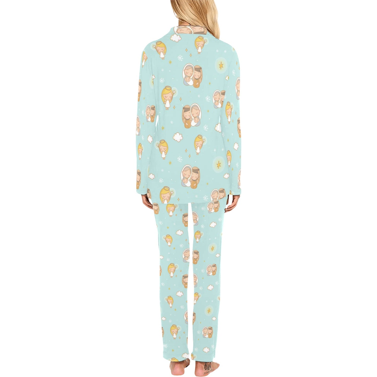 Christian Pattern Print Design 01 Women's Long Pajama Set