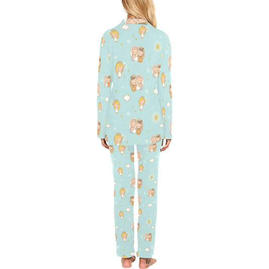 Christian Pattern Print Design 01 Women's Long Pajama Set
