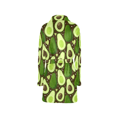 Avocado Pattern Print Design AC04 Women's Fleece Robe