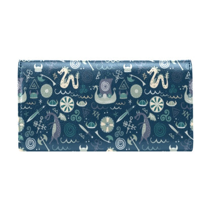 Vikings Print Design LKS305 Women's Trifold Wallet