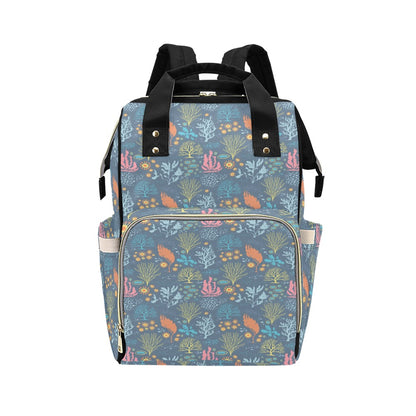 Seaweed Print Design LKS304 Diaper Bag Backpack