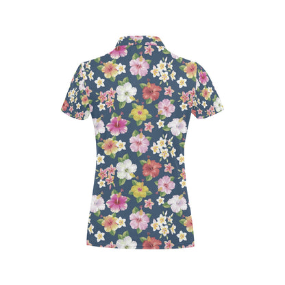 Hibiscus Sweet Print Design LKS304 Women's Polo Shirt