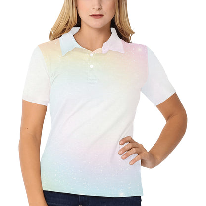 Nebula Pattern Print Design A02 Women's Polo Shirt