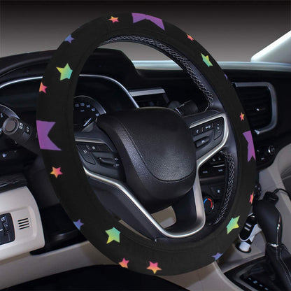 Star Print Design LKS305 Steering Wheel Cover with Elastic Edge