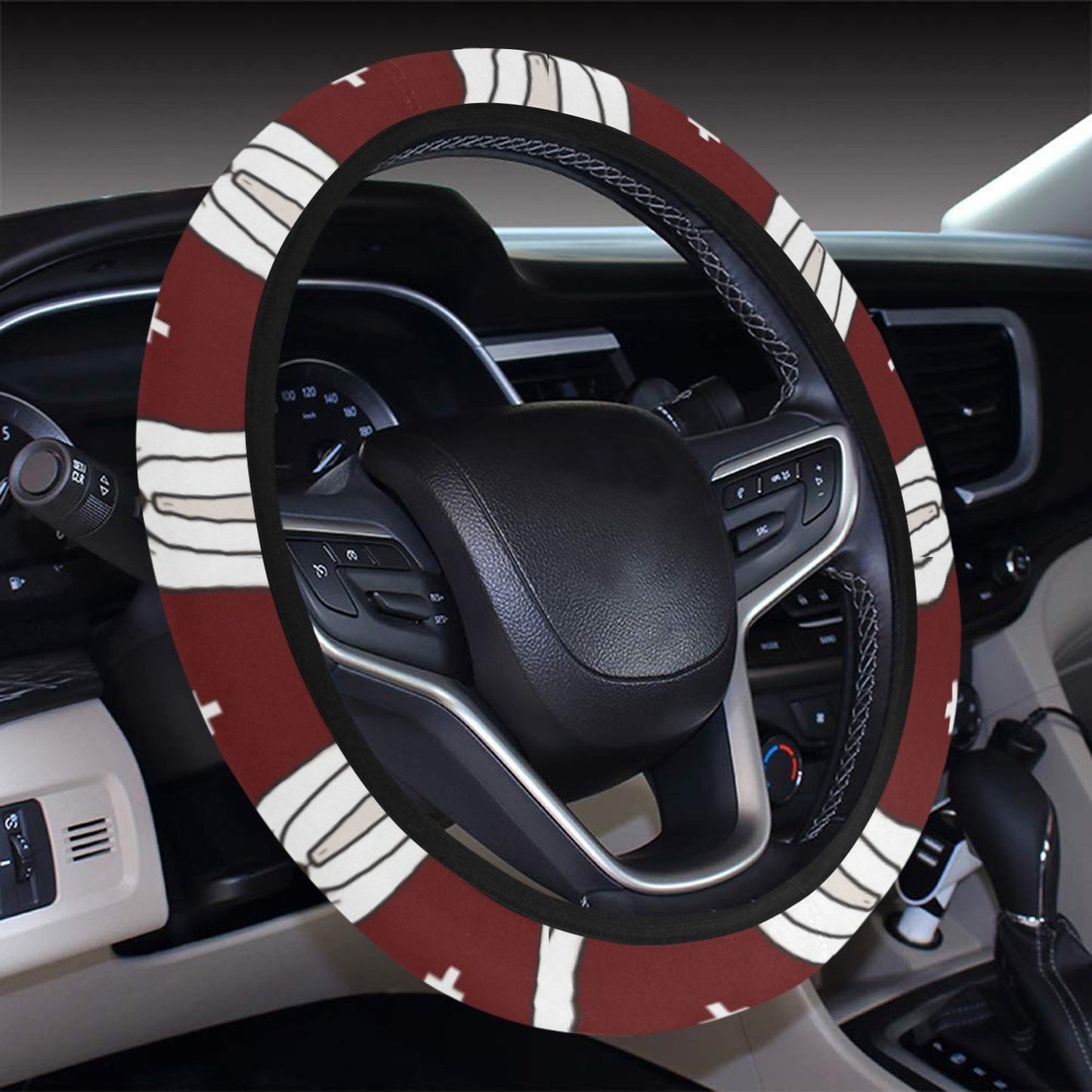 Shih Tzu Print Design LKS301 Steering Wheel Cover with Elastic Edge