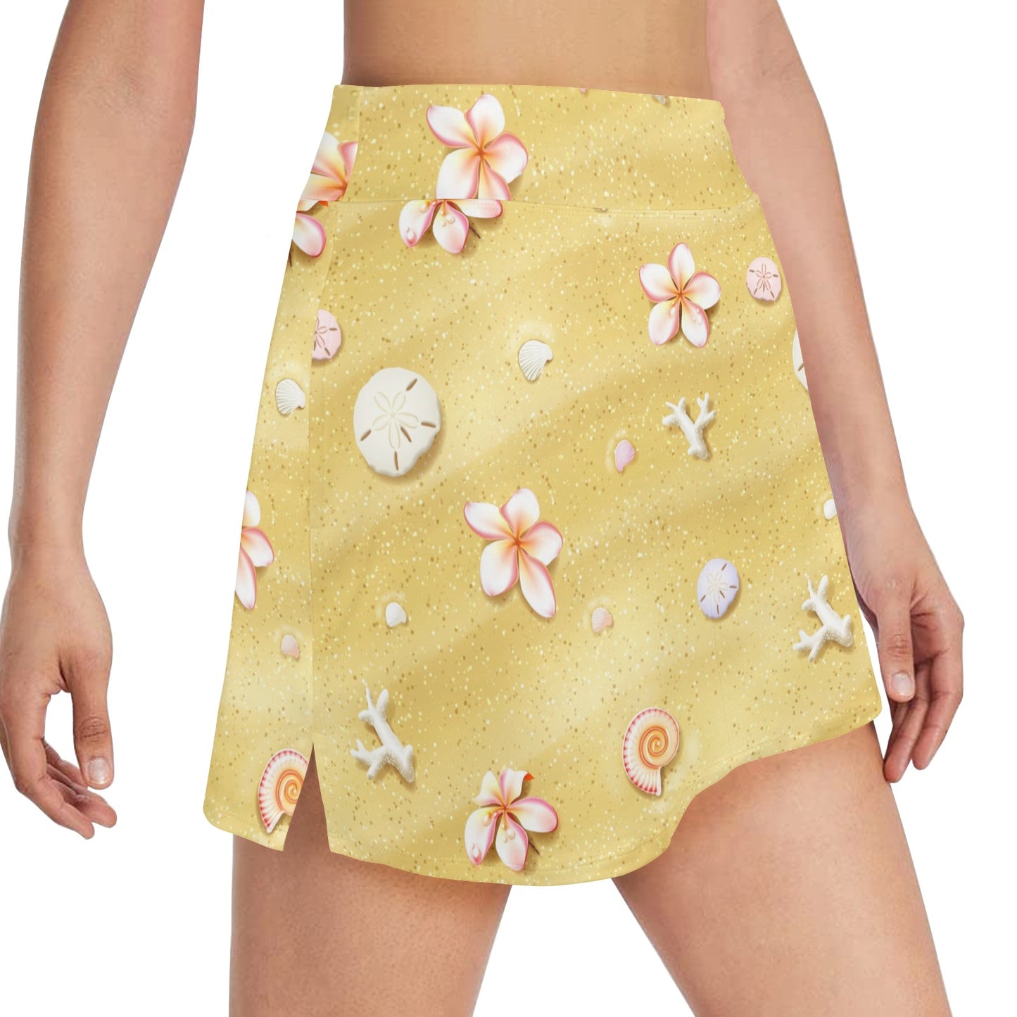 Beach Theme Print 17" Golf & Pickleball Skort with Pockets