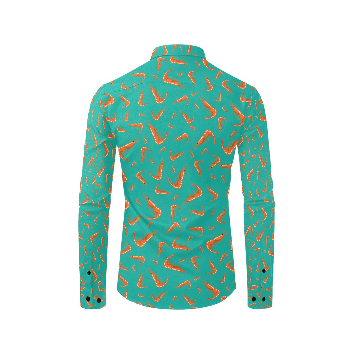 Shrimp Print Design LKS301 Men's Long Sleeve Dress Shirt