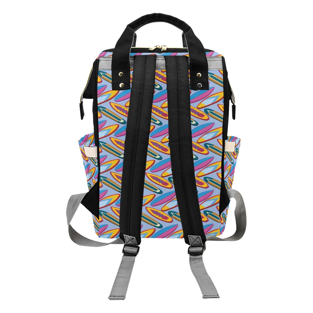 Surfboard Pattern Print Design LKS303 Diaper Bag Backpack
