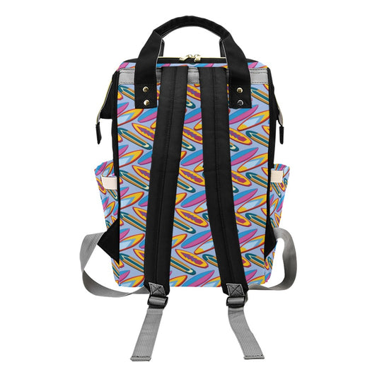 Surfboard Pattern Print Design LKS303 Diaper Bag Backpack