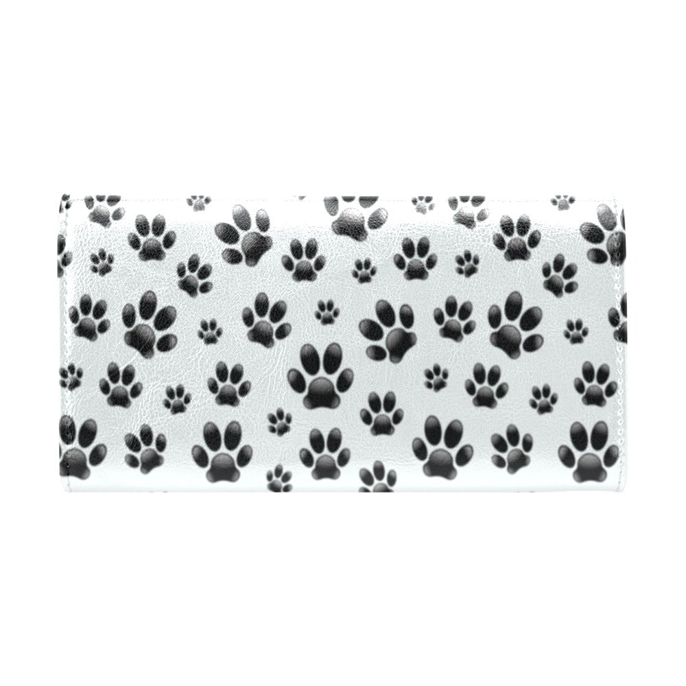 Paw Themed Print Women's Trifold Wallet