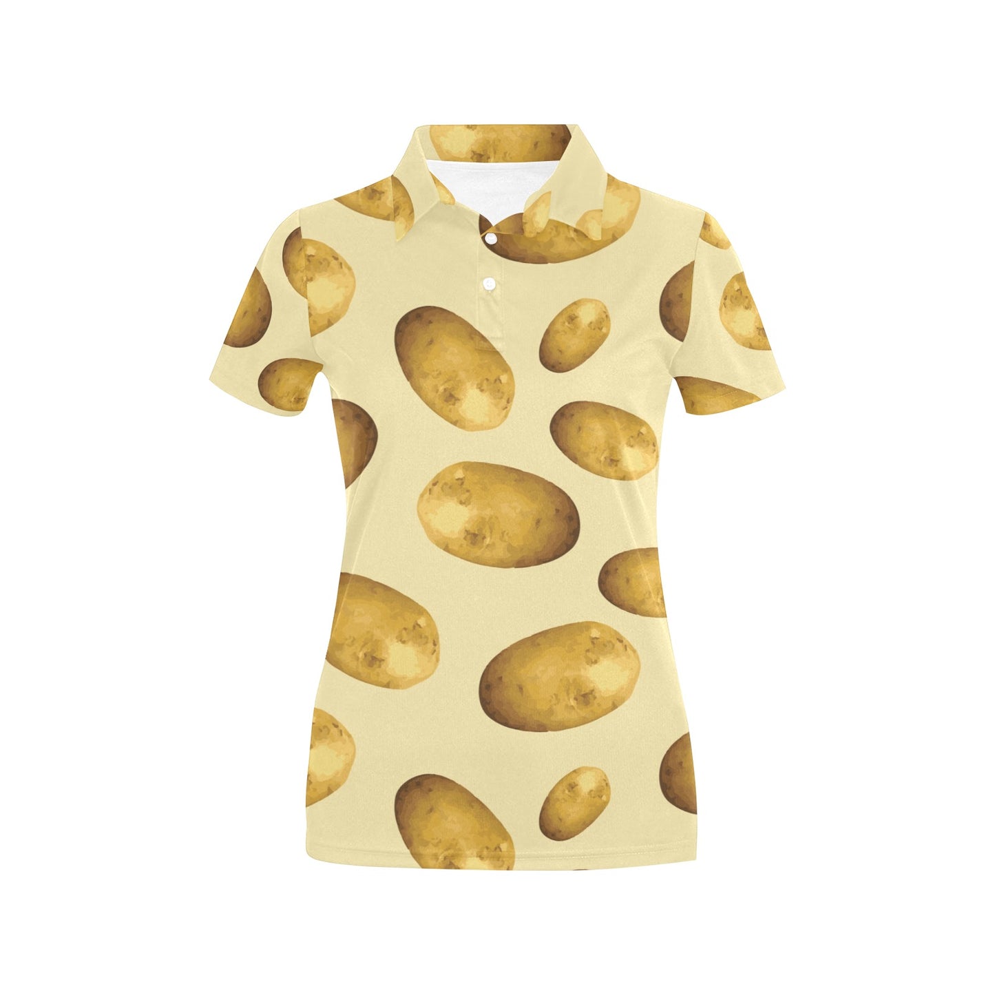 Potato Pattern Print Design A01 Women's Polo Shirt