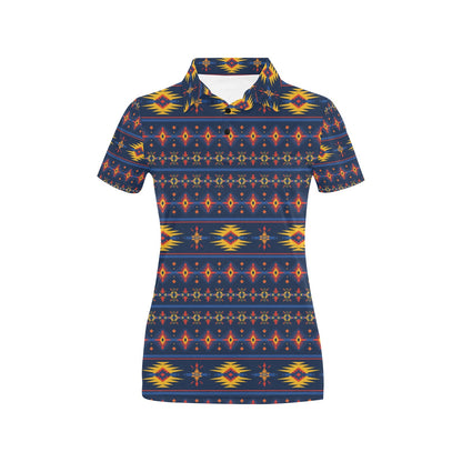 Southwest Pattern Print Design LKS306 Women's Polo Shirt