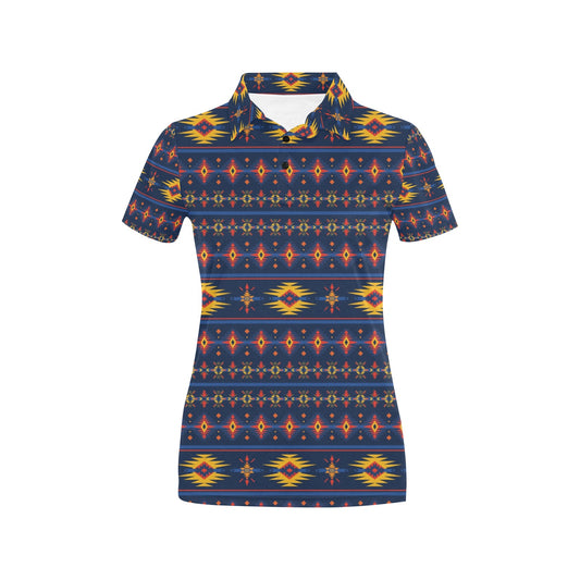 Southwest Pattern Print Design LKS306 Women's Polo Shirt