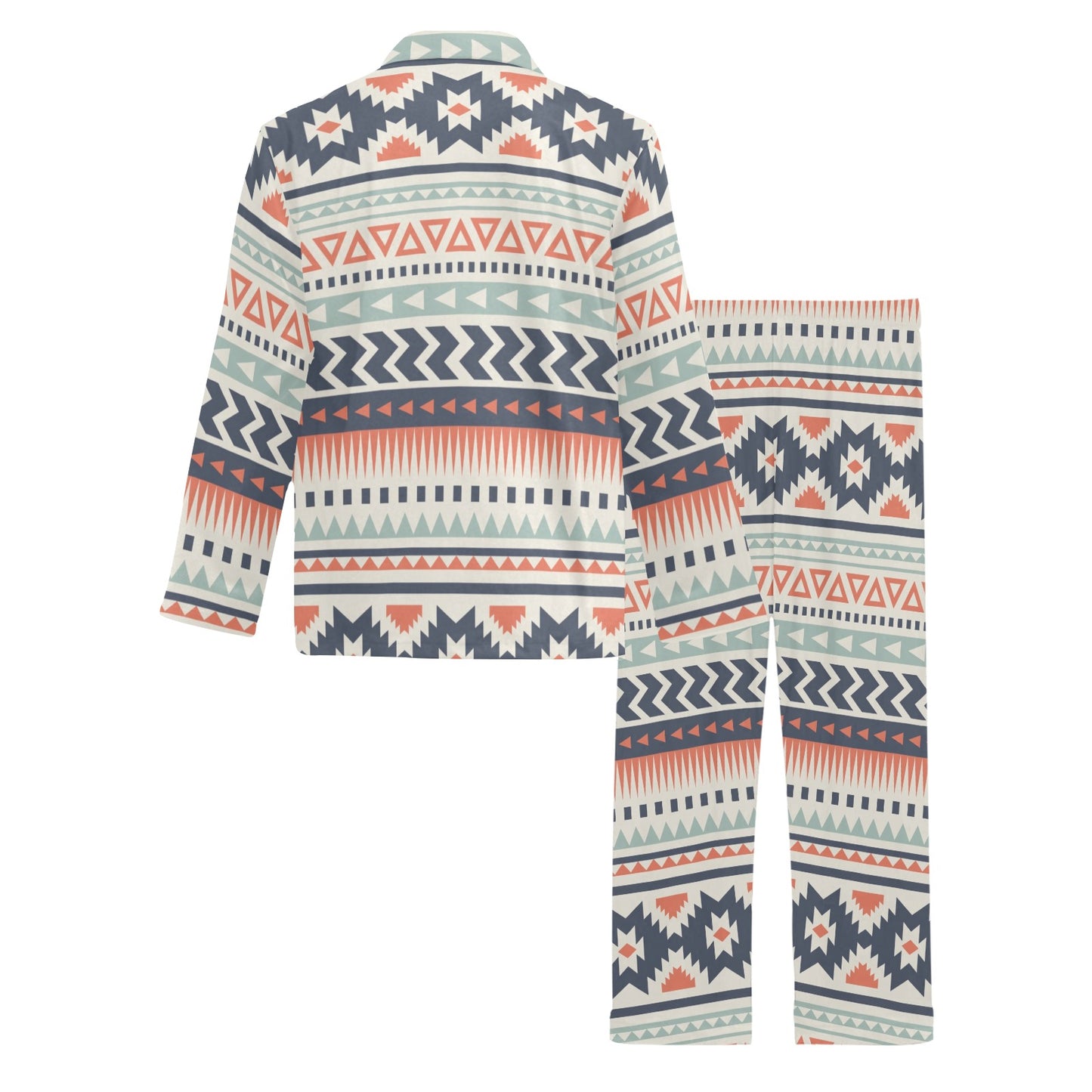 Tribal Aztec vintage pattern Men's Long Pajama Set