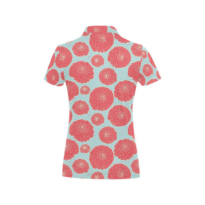 Marigold Pattern Print Design MR03 Women's Polo Shirt