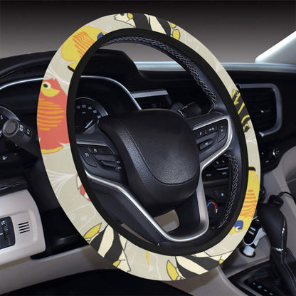 Angelfish Print Design LKS401 Steering Wheel Cover with Elastic Edge
