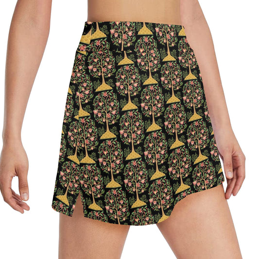 Tree Of Life Print Design LKS303 17" Golf & Pickleball Skort with Pockets