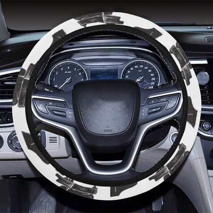 Piano Print Design LKS401 Steering Wheel Cover with Elastic Edge