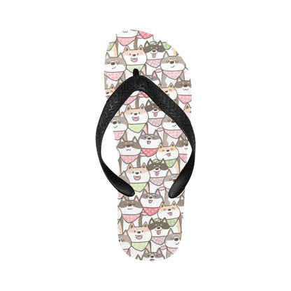 Shiba Inu Print Design LKS305 Flip Flops