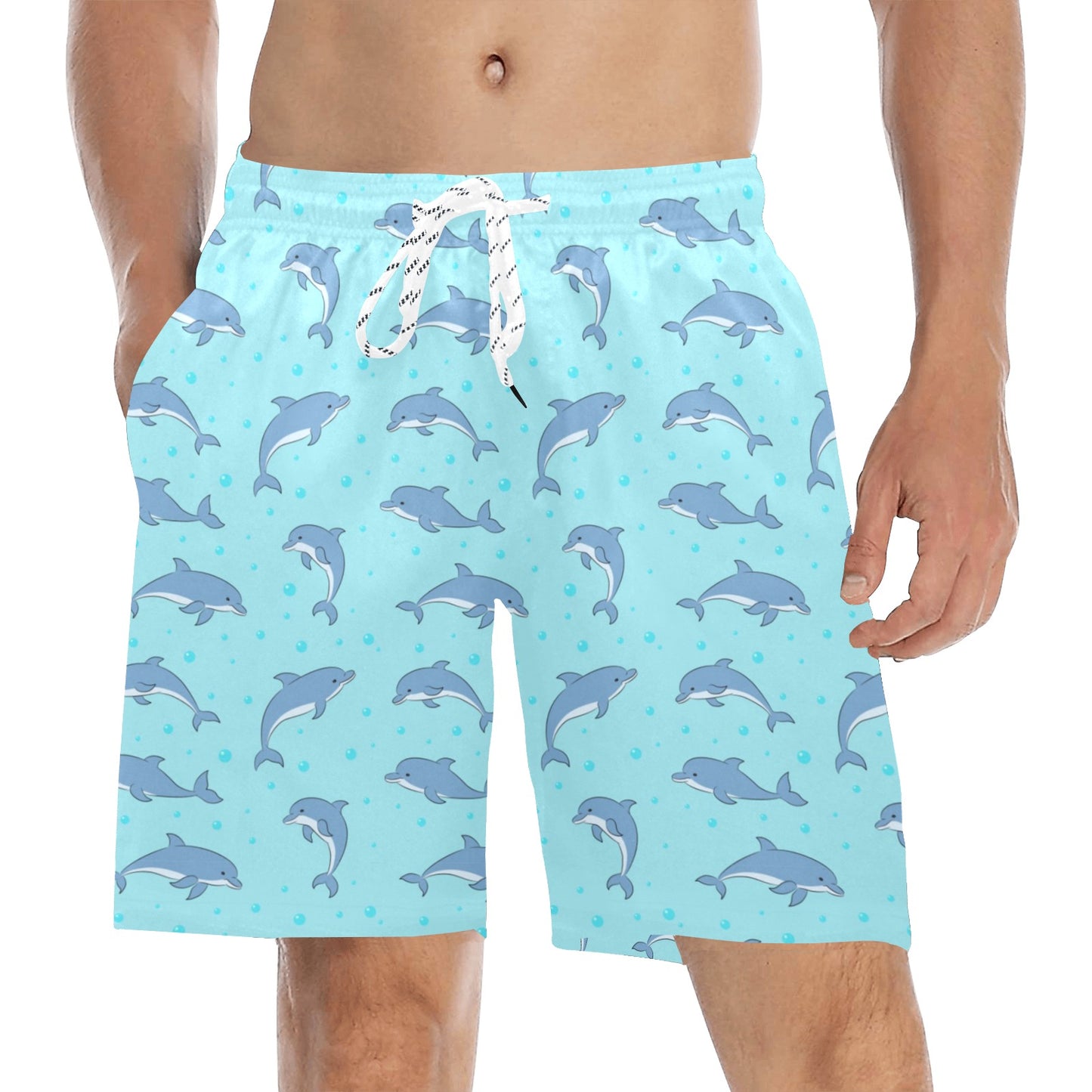Dolphin Baby Cute Print Pattern Men's Swim Trunks Beach Shorts