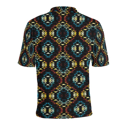 Tribal Pattern Print Design LKS309 Men Polo Shirt