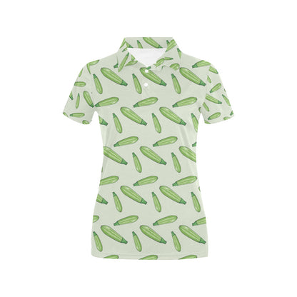 Zucchini Print Design LKS302 Women's Polo Shirt