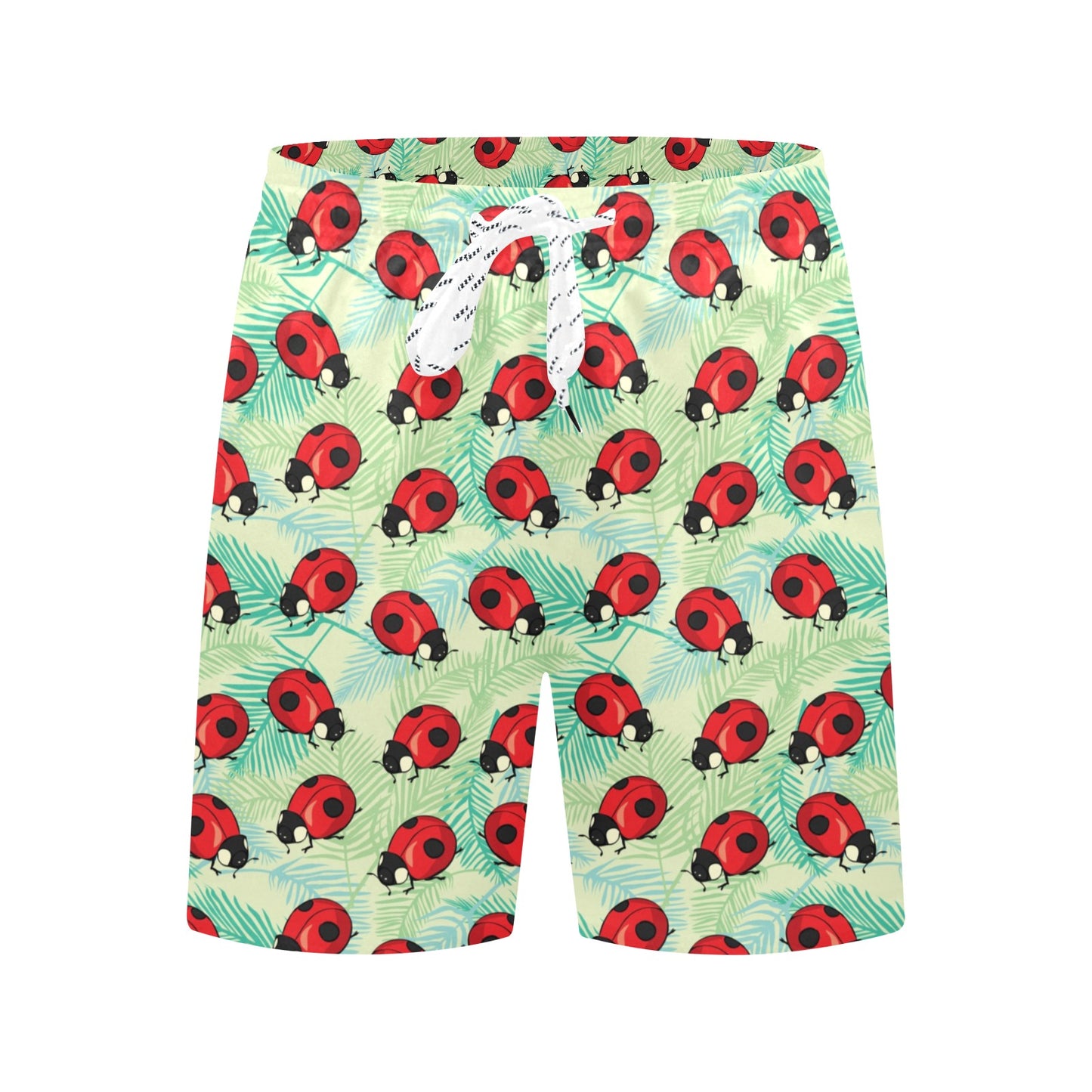 Ladybug Cute Print Pattern Men's Swim Trunks Beach Shorts