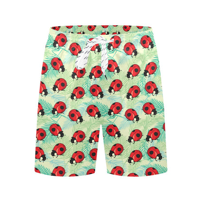 Ladybug Cute Print Pattern Men's Swim Trunks Beach Shorts