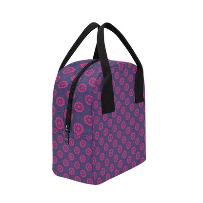 Water Lily Print Design LKS301 Insulated Lunch Bag
