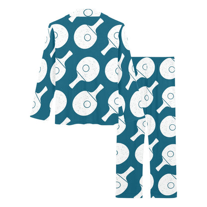 Ping Pong Pattern Print Design A02 Women's Long Pajama Set