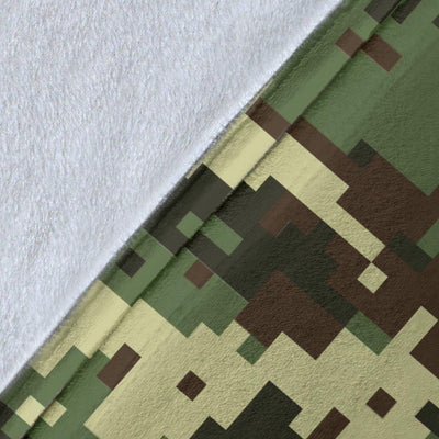 ACU Digital Army Camouflage Fleece Blanket