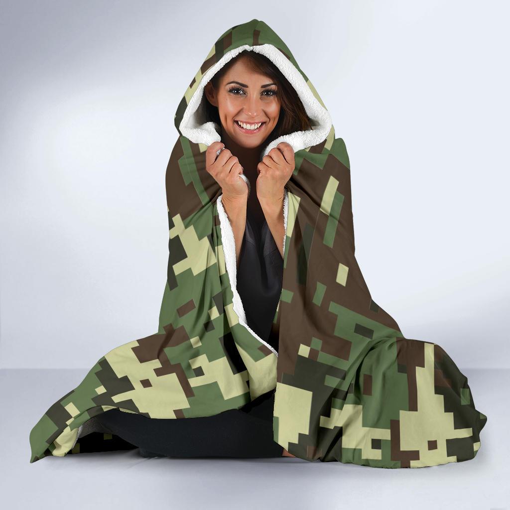 ACU Digital Army Camouflage Hooded Blanket-JTAMIGO.COM