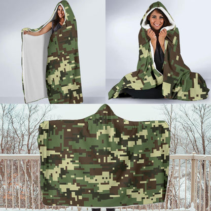 ACU Digital Army Camouflage Hooded Blanket-JTAMIGO.COM