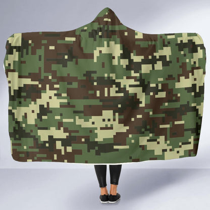ACU Digital Army Camouflage Hooded Blanket-JTAMIGO.COM