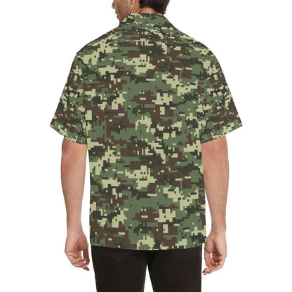 ACU Digital Army Camouflage Men Aloha Hawaiian Shirt