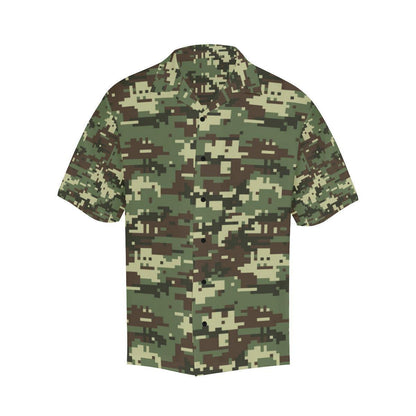 ACU Digital Army Camouflage Men Aloha Hawaiian Shirt