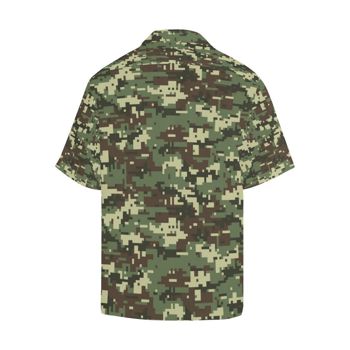 ACU Digital Army Camouflage Men Aloha Hawaiian Shirt