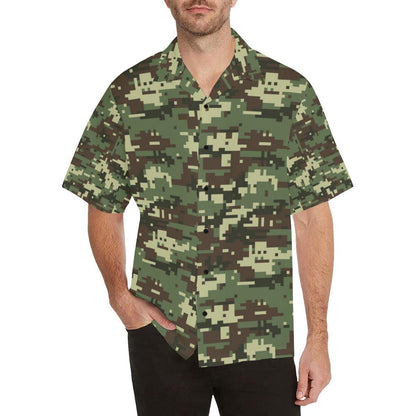 ACU Digital Army Camouflage Men Aloha Hawaiian Shirt