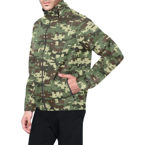 Acu Digital Army Camouflage Unisex Windbreaker Jacket Jtamigo