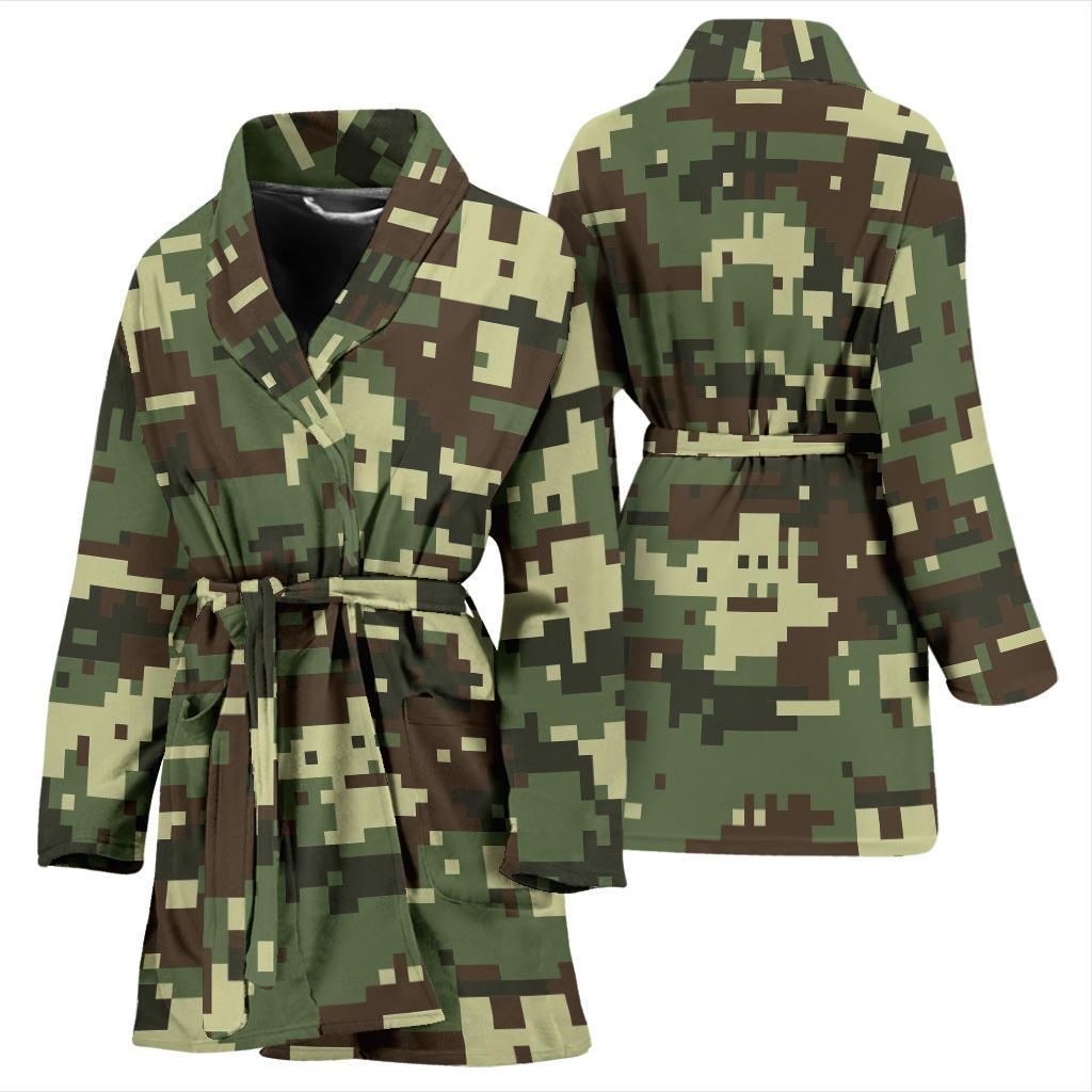 ACU Digital Army Camouflage Women Bath Robe-JTAMIGO.COM